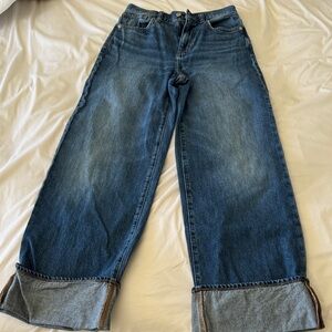 Madewell Blue super wide leg size 24